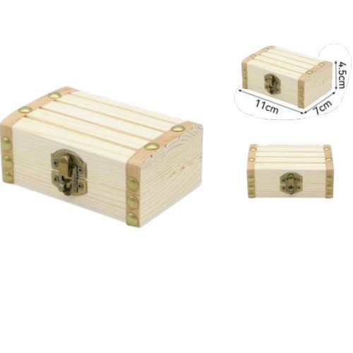 Mini Cofre de Madera Rectangular con Relieve y Tachuelas por mayor Hogar por mayor
