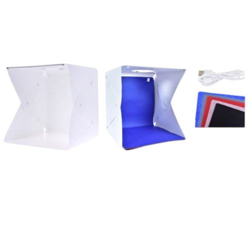 Mini Estudio Fotográfico de Procesamiento 40cm - Caja de Luz Plegable con Fondos Intercambiables por mayor - Electrónica por mayor