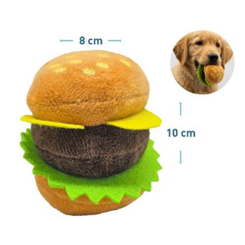 MINI HAMBURGUESA DE PELUCHE por mayor - Mascotas por mayor