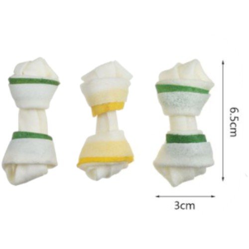 Mini Huesos de Cartílago con Nudo y Bandas de Color para Perros por mayor - Mascotas por mayor