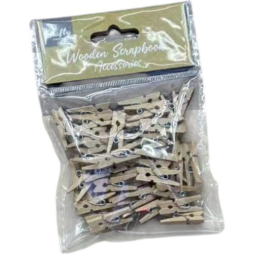 Mini Pinzas de Madera Natural por mayor Útiles Escolares por mayor