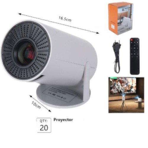 Mini Proyector de Video Portátil HY300 con Soporte Giratorio y Control Remoto por mayor Electrónica por mayor