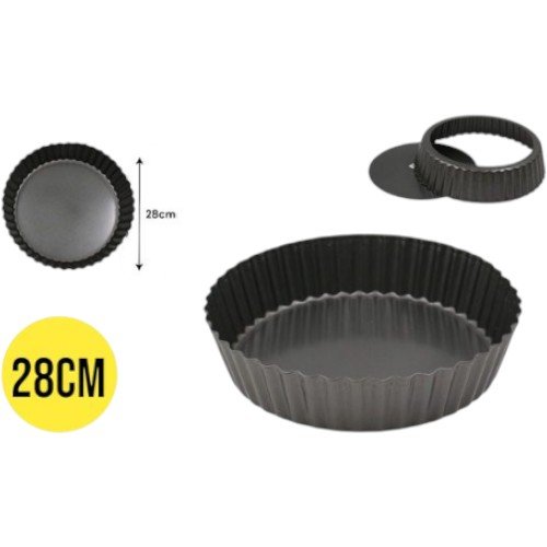 Molde Circular de 28 cm con Borde Ondulado y Base Desmontable por mayor Hogar por mayor