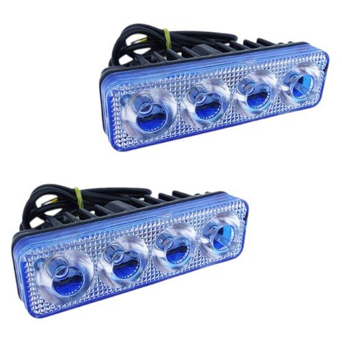 Neblinero De 4 LED Secuencial, Blanco Y Ambar. Set X 2. por mayor Electrónica por mayor