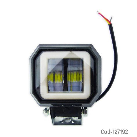 Neblinero LED Para Moto, 2 LED Cuadrado + Aro, Disponible En Aro Ambar Y Blanco. por mayor - Electronica por mayor