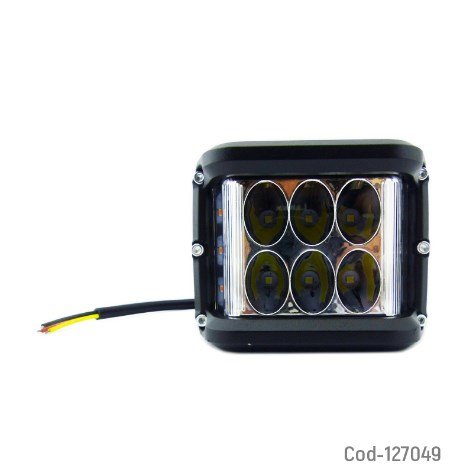 Neblinero LED Para Moto, 6 LED Blanco+ 6 LED Ambar, Estrobo, X 1 Pieza. En Caja. por mayor - Electronica por mayor