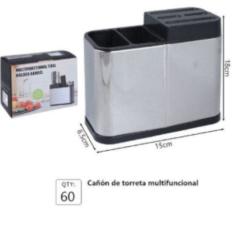 Organizador de Cuchillos y Utensilios de Acero Inoxidable con Ranuras de Seguridad por mayor - Hogar por mayor