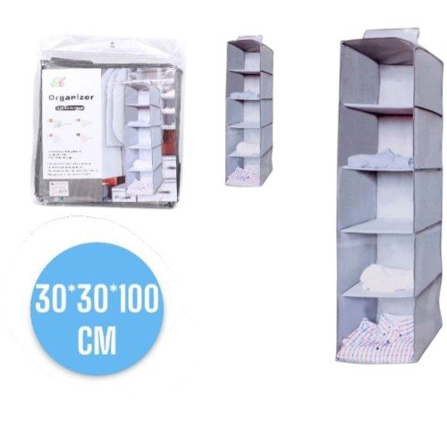 Organizador Tipo Zapatera de Clóset Colgante de 5 Niveles en Tela No Tejida 80g por mayor - Hogar por mayor