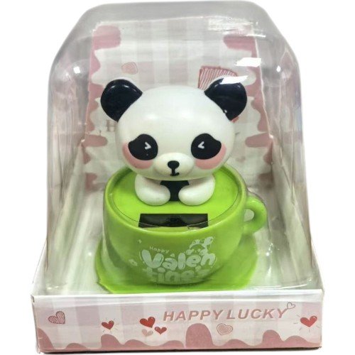 Oso Panda Decorativo en Taza con Movimiento Solar para Escritorio por mayor - Hogar por mayor
