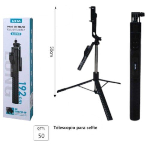 Palo para selfies K50 extensible con trípode por mayor Electrónica por mayor