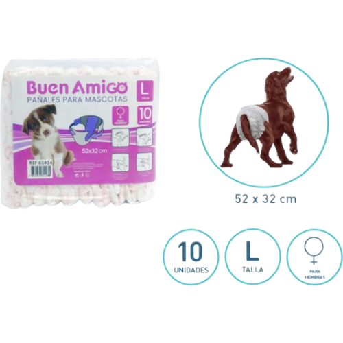 PAÑALES PARA PERRITA por mayor - Mascotas por mayor