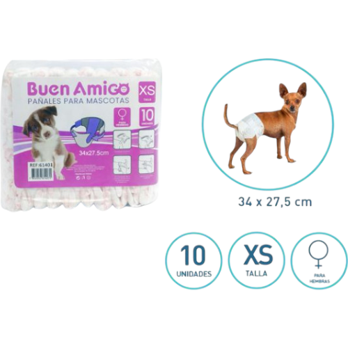 PAÑALES PARA PERRITA por mayor - Mascotas por mayor