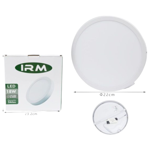 PANEL DE LUZ CIRCULAR DE 18W LUZ CALIDA por mayor - Electrónica por mayor