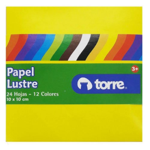 PAPEL LUSTRE PEQUEÑO 24 PZA-10 X 10 CM por mayor en Chile