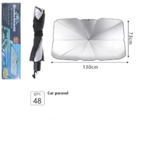 Parasol de Coche Tipo Sombrilla 12328 - Reflector Térmico Plegable de Alta Eficiencia por mayor - Electrónica por mayor