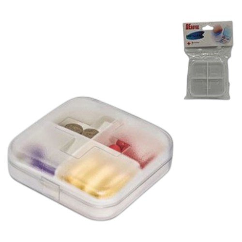 PASTILLERO DE 4 COMPARTIMIENTOS por mayor - Hogar por mayor
