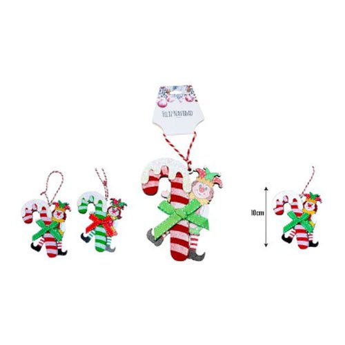 PAYASO CON BASTON CARAMELO por mayor - Navidad por mayor