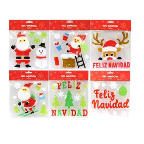 PEGATINAS NAVIDEÑAS DE GEL por mayor - Navidad por mayor
