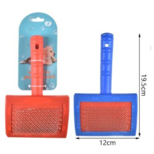 Peine de Cerdas Metálicas Flexibles Talla L con Puntas Protectoras y Mango Ergonómico para Mascotas por mayor - Mascotas por mayor