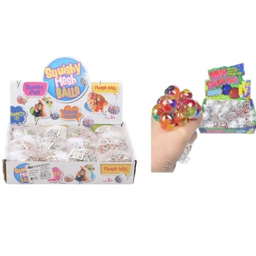 Pelota Anti-estrés de Red Transparente con Esferas de Colores para Venta Mayorista por mayor - Jugueteria por mayor