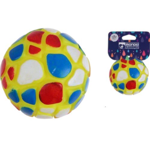 Pelota de Goma con Estampado de Mosaico Multicolor para Entretenimiento de Mascotas por mayor Mascotas por mayor