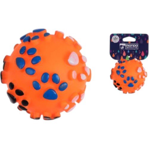 Pelota de Goma Resistente con Relieve de Huellas Multicolores para Entretenimiento de Mascotas por mayor - Mascotas por mayor