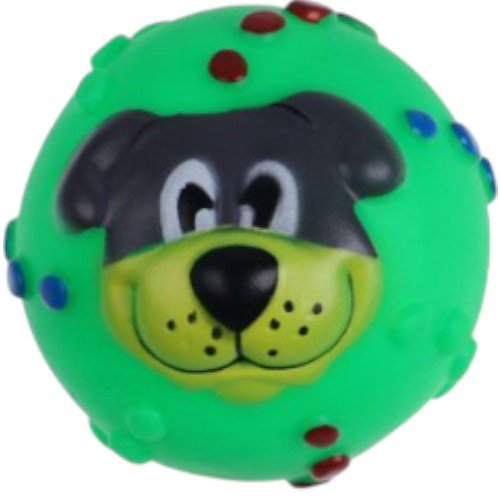 Pelota de Goma Temática con Rostro de Perrito y Textura de Puntos para Mascotas por mayor Mascotas por mayor