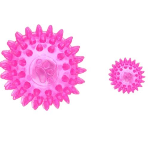 Pelota de Goma Traslúcida con Luz Interna y Púas de Relieve para Mascotas por mayor Mascotas por mayor