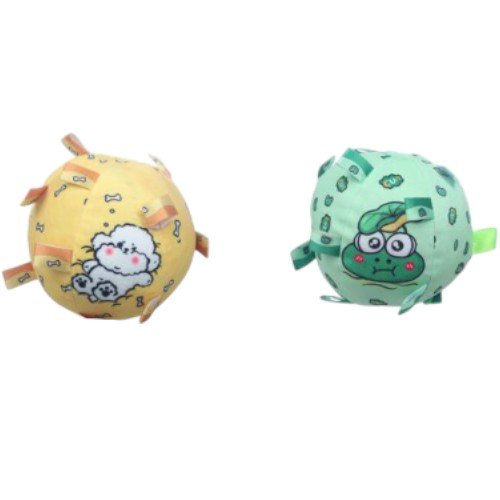 Pelota de Peluche con Sonido y Etiquetas Interactivas para Mascotas  por mayor - Mascotas por mayor