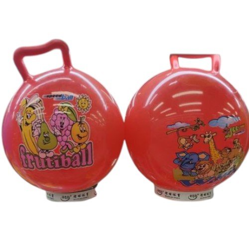 Pelota Saltarina de Plástico con Asa y Diseños Infantiles 55g por mayor - Jugueteria por mayor