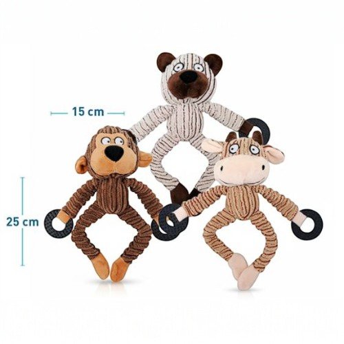 Peluche con anillo de goma, mono, oso, vaca por mayor - Mascotas por mayor