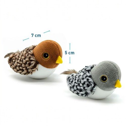 PELUCHE DE GORRION CON SONIDO por mayor - Mascotas por mayor