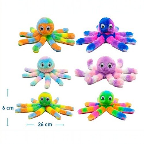 PELUCHE DE PULPO COLORIDO por mayor - Mascotas por mayor