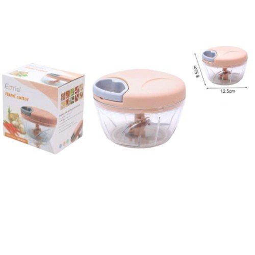 Picador de verduras manual a cuerda con cuchillas de acero inoxidable para ajo y vegetales - 8.5 x 12.5cm - Compras Aqui