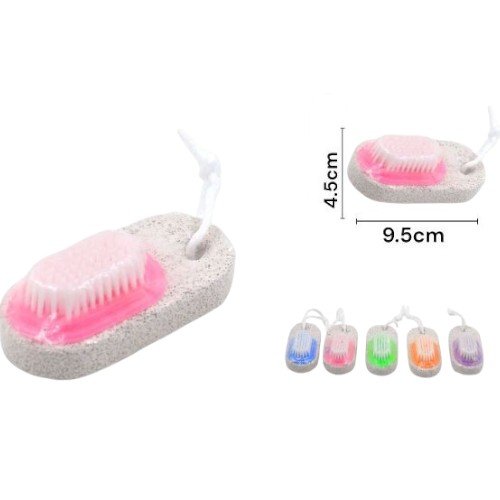 Piedra Pómez 2 en 1 con Cepillo de Limpieza para Pedicura por mayor Hogar por mayor