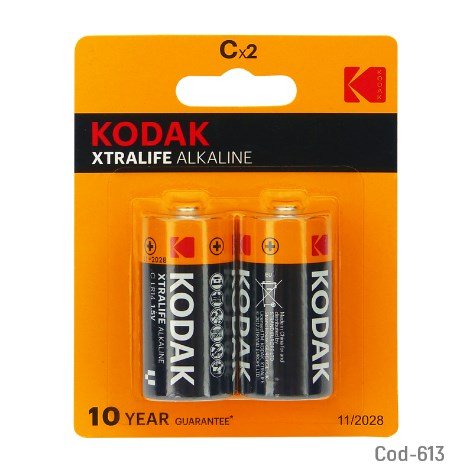 Pilas Kodak Set X 2, Modelo C, Alcalinas. En Blister. por mayor - Electronica por mayor