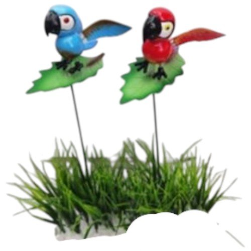 Pincho Decorativo de Loro sobre Hoja para Jardín y Macetas por mayor Jardinería por mayor