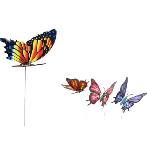 Pincho Decorativo de Mariposa con Impresión Doble para Jardinería y Ornamentación - 15 cm por mayor Jardinería por mayor