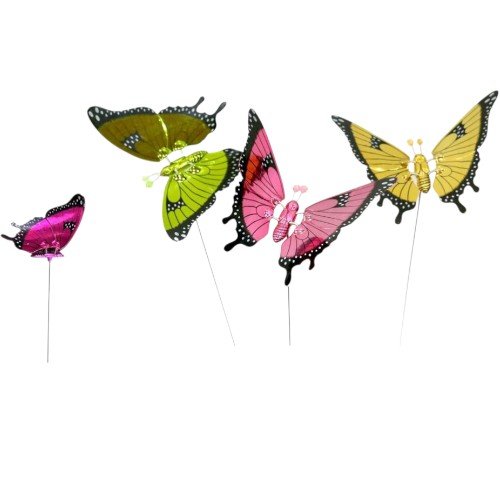 Pincho Decorativo de Mariposa en Galvanoplastia para Jardín y Arreglos por mayor Jardinería por mayor