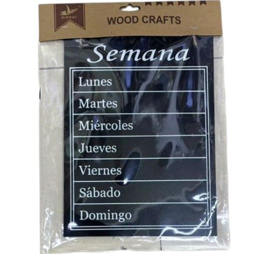 Pizarra Negra Organizadora Semanal de Madera por mayor - Útiles Escolares por mayor