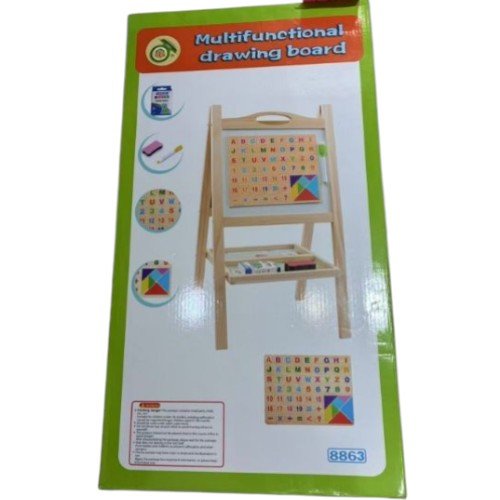 Pizarra Pedagógica Multifuncional de Madera con Caballete y Accesorios Magnéticos por mayor - Útiles Escolares por mayor