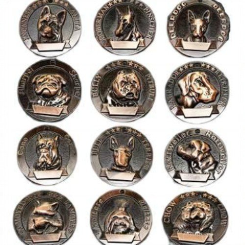 Placa de cabeza de perro de cobre por mayor - Mascotas por mayor