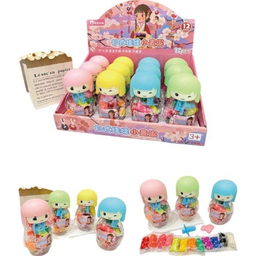 Plastilina de Lodo de Trigo en Envase de Muñeca Estilo Japonés por mayor Jugueteria por mayor