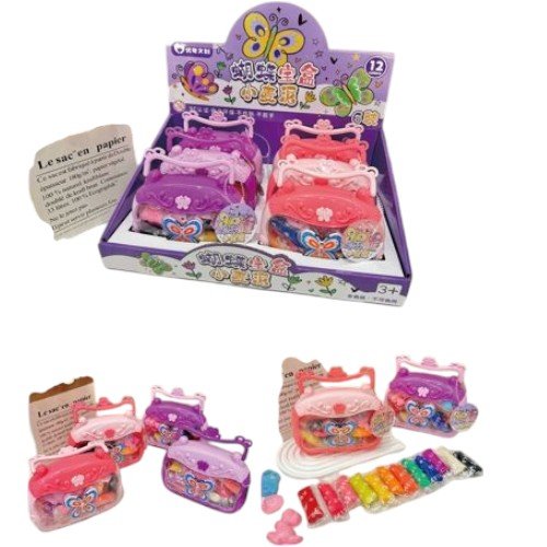 Plastilina de Lodo de Trigo en Maletín de Mariposa con Accesorios por mayor - Jugueteria por mayor