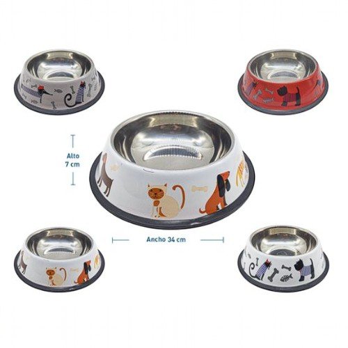 PLATO ACERO INOXIDABLE por mayor - Mascotas por mayor