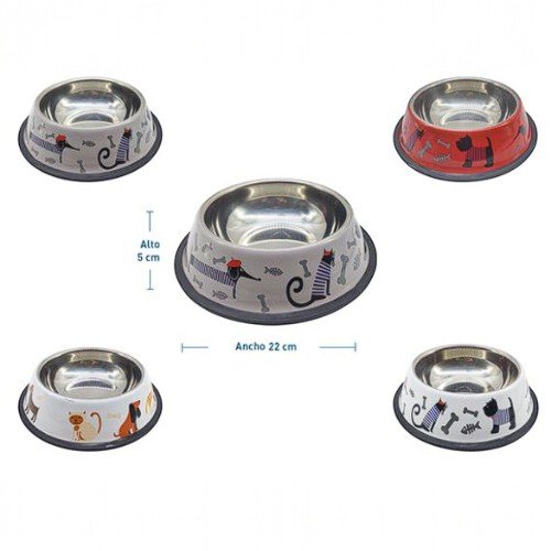 PLATO ACERO INOXIDABLE por mayor - Mascotas por mayor