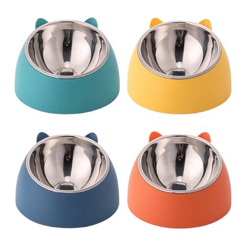 Plato acero inoxidable cuatro colores  por mayor - Mascotas por mayor