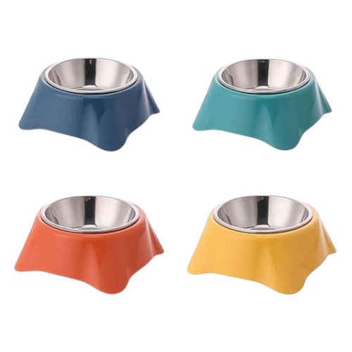Plato acero inoxidable cuatro colores  por mayor - Mascotas por mayor