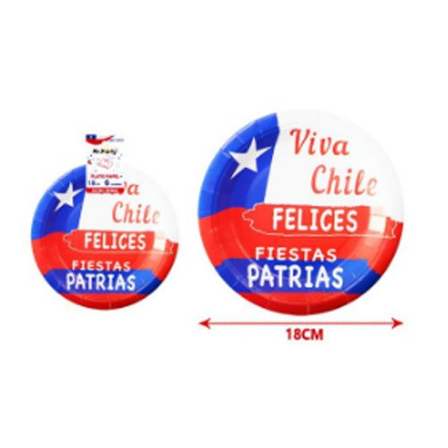PLATO DE PAPEL por mayor - Fiestas-Patrias por mayor