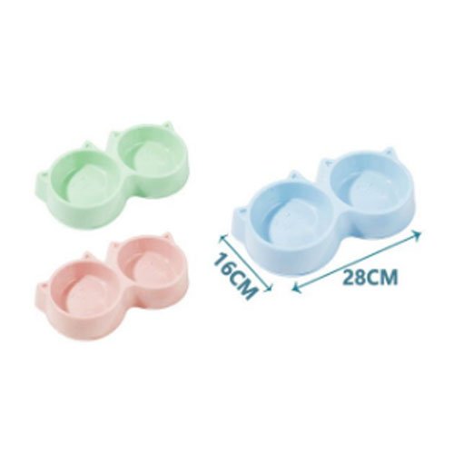 PLATO DOBLE CARA DE GATO INCLINADO por mayor - Mascotas por mayor